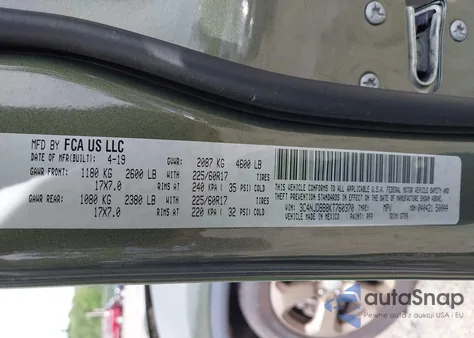 2019 Jeep Compass Latitude 4X4 из США, поврежденный, VIN 3C4NJDBB8KT760370